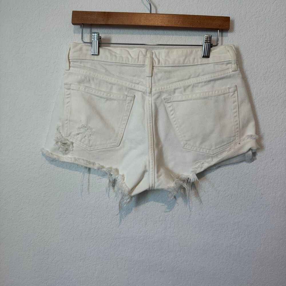 Agolde White Wash Detour Denim Parker Cut-Off Jean Shorts Women's Size 26 - Picture 3 of 5